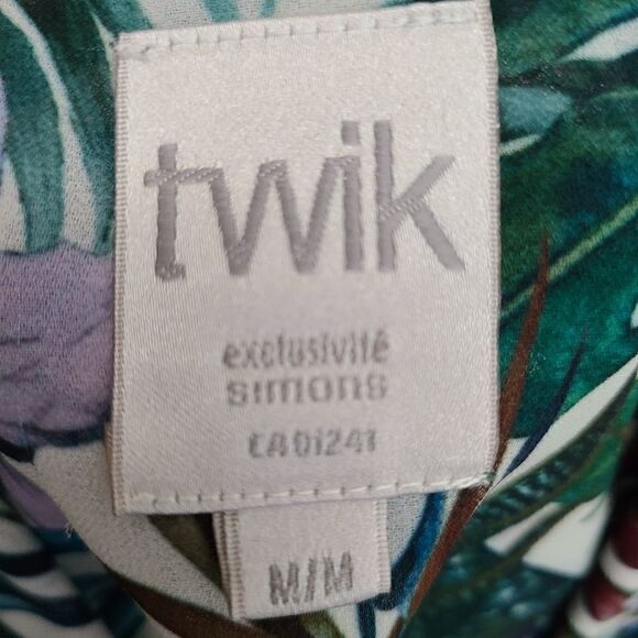 Twik Tropical Print Sleeveless Blouse Sz M - Picture 7 of 8